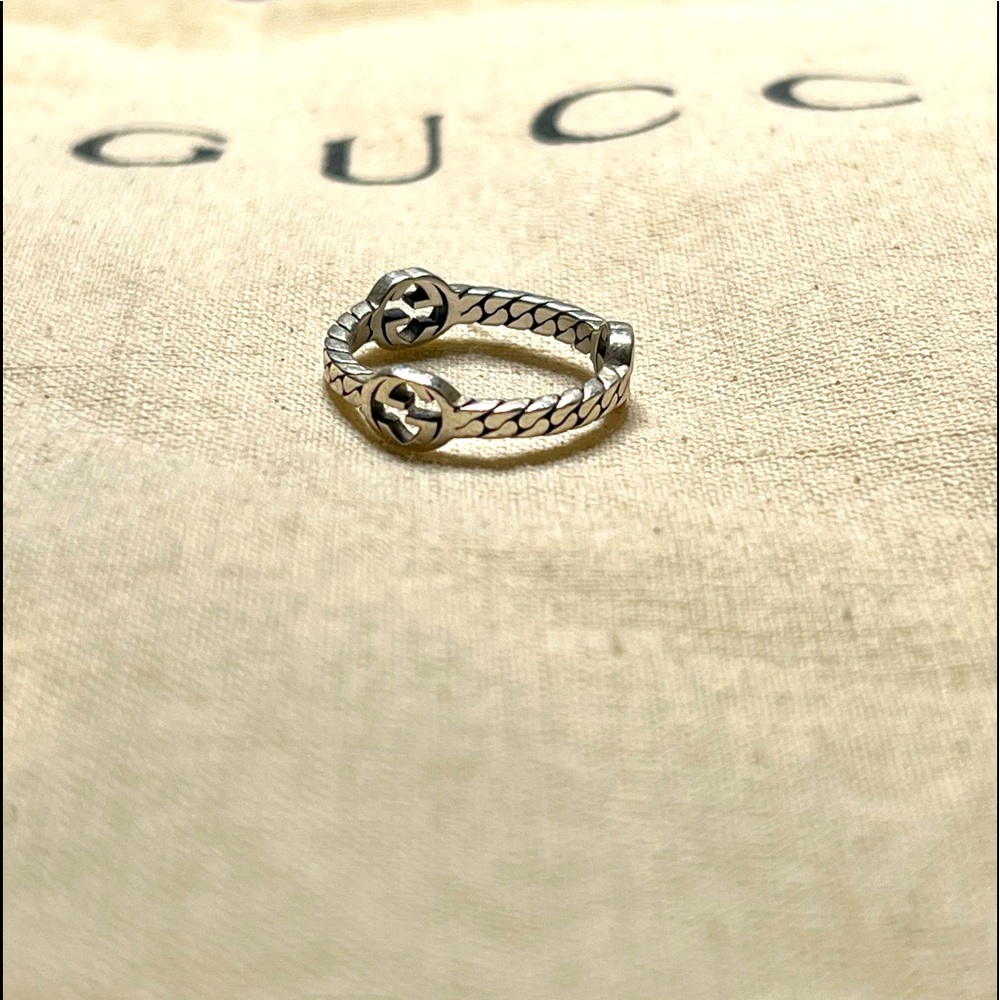 Woman’s Sterling Silver Gucci Ring Size 6